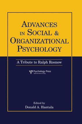 Donald A. Hantula - Advances in Social and Organizational Psychology, Häftad