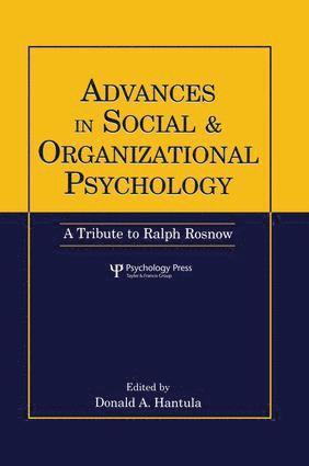 bokomslag Advances in Social and Organizational Psychology