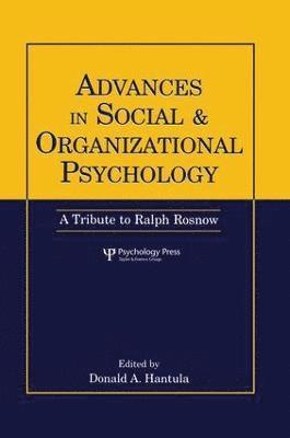 Donald A. Hantula - Advances in Social and Organizational Psychology, Häftad
