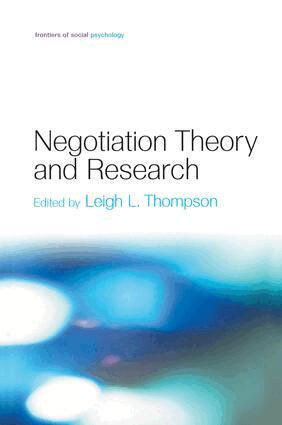 Leigh L. Thompson - Negotiation Theory and Research, Häftad