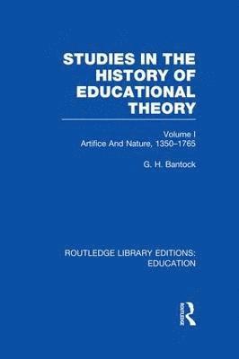 Studies in the History of Educational Theory Vol 1 (RLE Edu H) 1