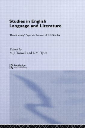 M. J. Toswell, E. M. Tyler - Studies in English Language and Literature, Häftad