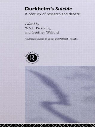 W.S.F. Pickering, Geoffrey Walford - Durkheim's Suicide, Häftad