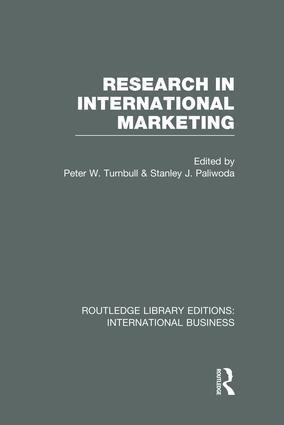 Peter W Turnbull, Stanley Paliwoda - Research in International Marketing (RLE International Business), Häftad