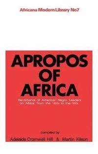 bokomslag Apropos of Africa