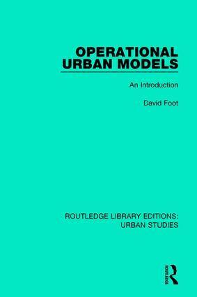 David Foot - Operational Urban Models, Häftad
