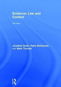 bokomslag Evidence: Law and Context