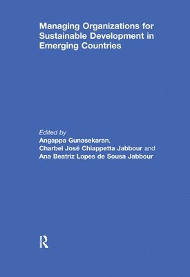 bokomslag Managing Organizations for Sustainable Development in Emerging Countries
