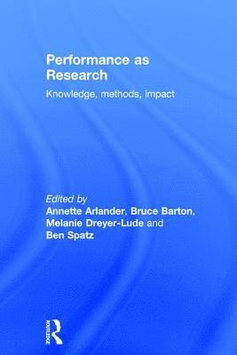 bokomslag Performance as Research