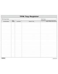 bokomslag Tpm Tag Register