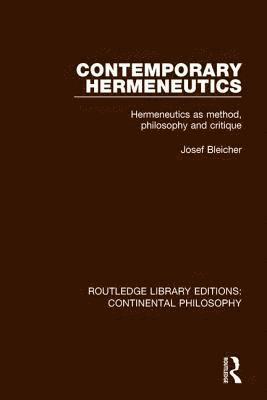 Contemporary Hermeneutics 1