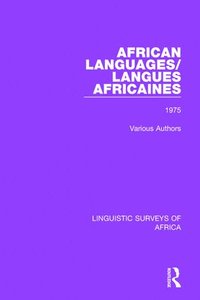 bokomslag African Languages/Langues Africaines