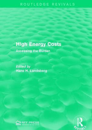 Hans H. Landsberg - High Energy Costs, Inbunden