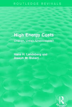 Hans H. Landsberg, Joseph M. Dukert - High Energy Costs, Häftad