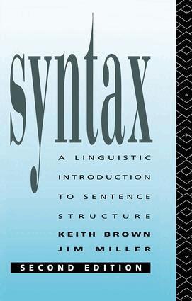 Keith Brown, Jim Miller - Syntax, Inbunden