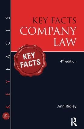 Ann Ridley - Key Facts Company Law, Inbunden