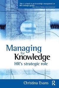 bokomslag Managing for Knowledge - HR's Strategic Role