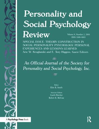 Theory Construction in Social Personality Psychology 1