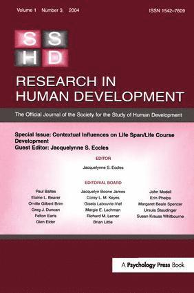 bokomslag Contextual Influences on Life Span/life Course