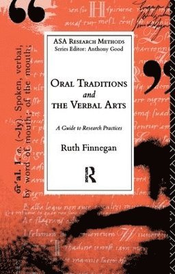 Oral Traditions and the Verbal Arts 1