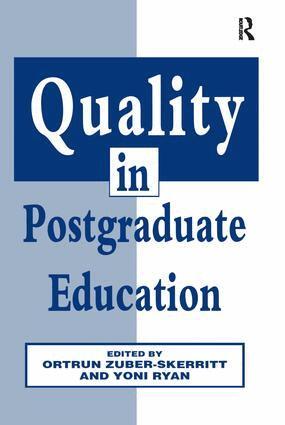 Yoni Ryan, Ortrun Zuber-Skerritt - Quality in Postgraduate Education, Inbunden