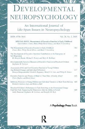 Clancy Blair, Philip D. Zelazo, Mark T. Greenberg - Measurement of Executive Function in Early Childhood, Inbunden