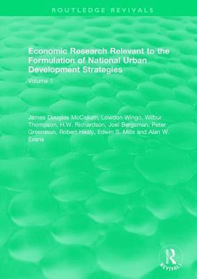 bokomslag Economic Research Relevant to the Formulation of National Urban Development Strategies