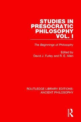 David Furley, Reginald E Allen - Studies in Presocratic Philosophy Volume 1, Häftad