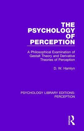 D. W. Hamlyn - Psychology of Perception, Häftad
