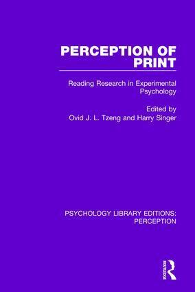 Ovid J.L. Tzeng, Harry Singer - Perception of Print, Inbunden