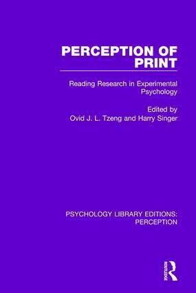Ovid J.L. Tzeng, Harry Singer - Perception of Print, Häftad