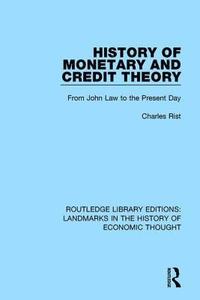 bokomslag History of Monetary and Credit Theory