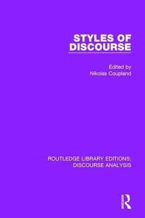 Nikolas Coupland - Styles of Discourse, Inbunden