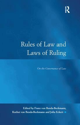 Franz von Benda-Beckmann, Keebet von Benda-Beckmann - Rules of Law and Laws of Ruling, Häftad