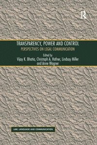 bokomslag Transparency, Power, and Control