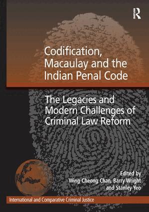 Barry Wright, Wing-Cheong Chan - Codification, Macaulay and the Indian Penal Code, Häftad