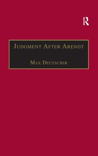 bokomslag Judgment After Arendt