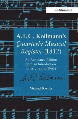 bokomslag A.F.C. Kollmann's Quarterly Musical Register (1812)