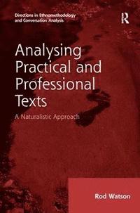 bokomslag Analysing Practical and Professional Texts