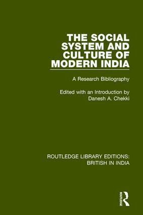 Danesh A. Chekki - Social System and Culture of Modern India, Inbunden