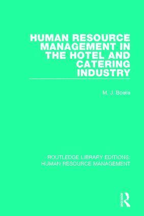 bokomslag Human Resource Management in the Hotel and Catering Industry