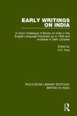 bokomslag Early Writings on India