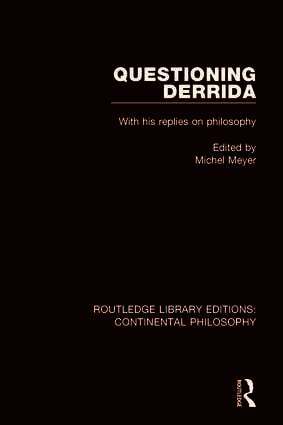 Michel Meyer - Questioning Derrida, Häftad
