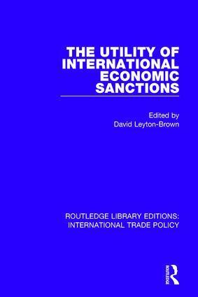David Leyton-Brown - Utility of International Economic Sanctions, Häftad