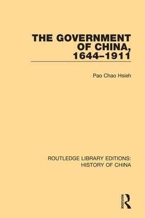 Pao Chao Hsieh - Government of China, 1644-1911, Inbunden
