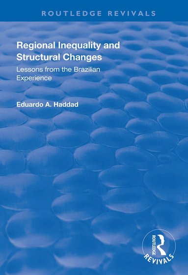 Eduardo A. Haddad - Regional Inequality and Structural Changes, Häftad