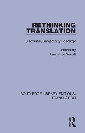 Lawrence Venuti - Rethinking Translation, Inbunden