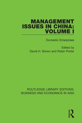 bokomslag Management Issues in China: Volume 1