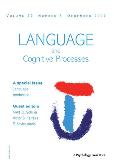 Niels O Schiller, Victor Ferreira, F.-Xavier Alario - Language Production: Second International Workshop on Language Production, Inbunden