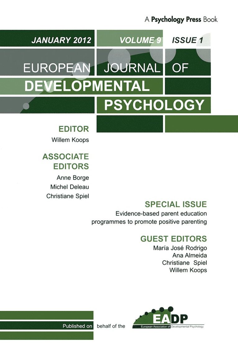 María José Rodrigo, Ana Almeida, Christiane Spiel, Willem Koops, Maria Jose Rodrigo - Evidence-based Parent Education Programmes to Promote Positive Parenting, Inbunden
